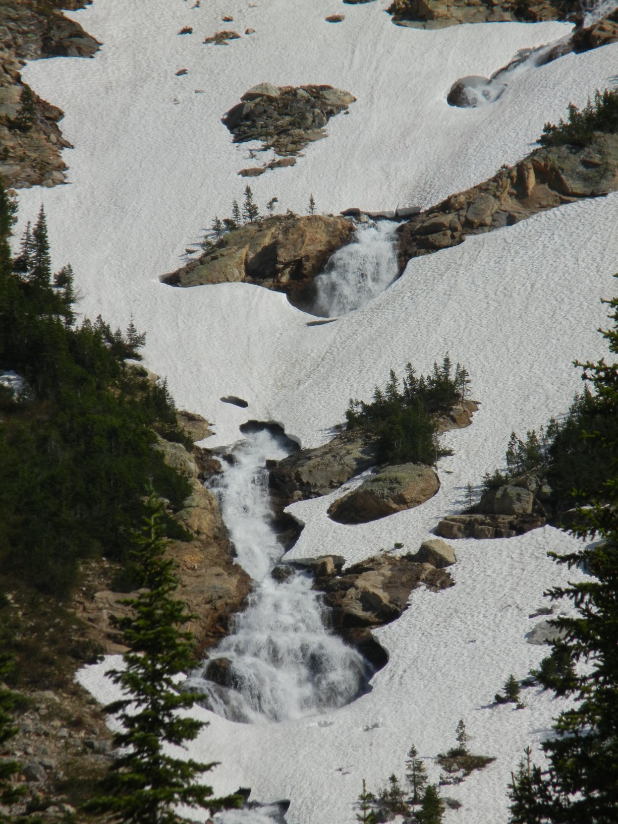 Waterfall in the snow